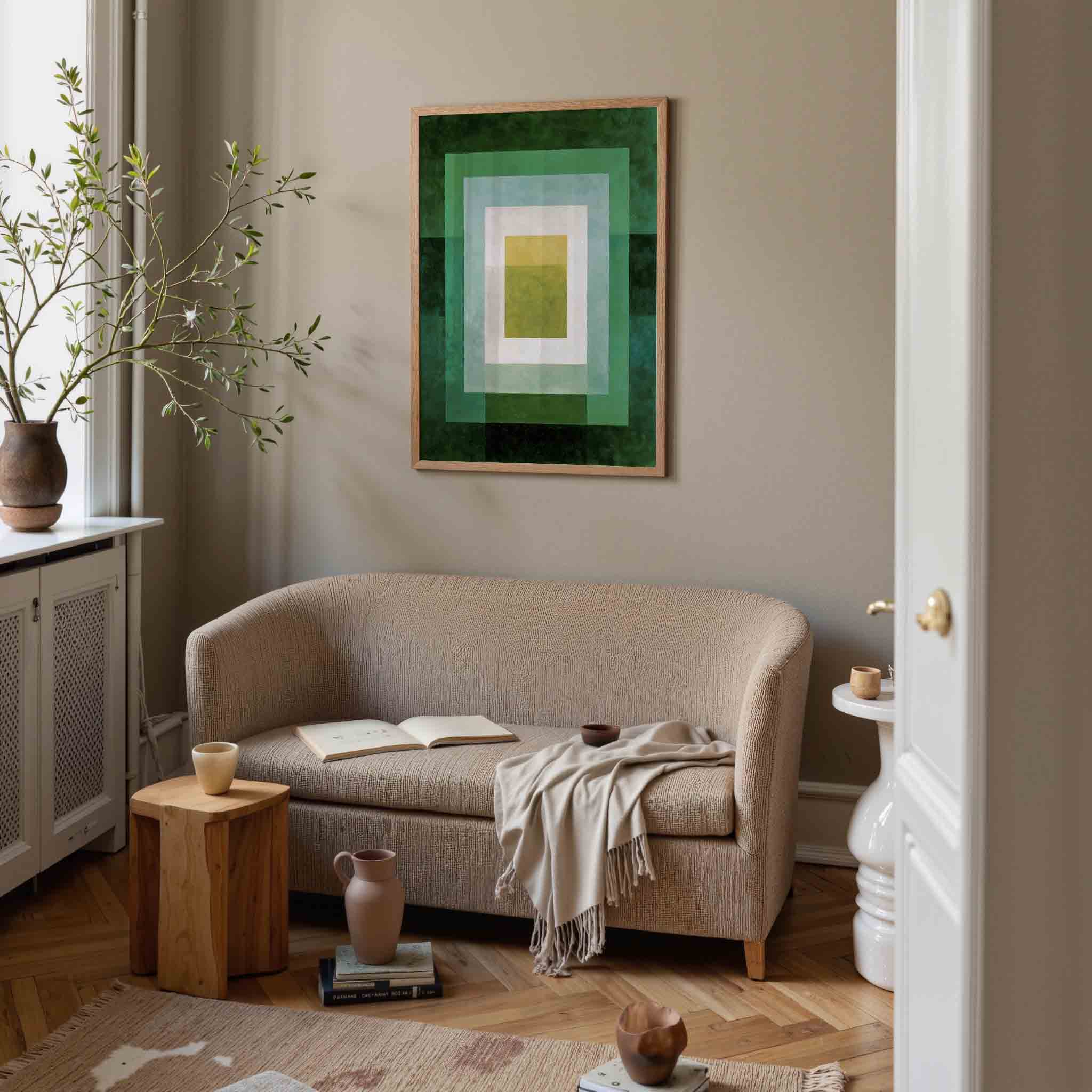 Vierkante lagen Poster