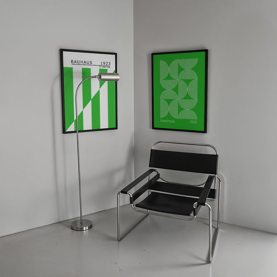 Groene lijnenspel Posterset
