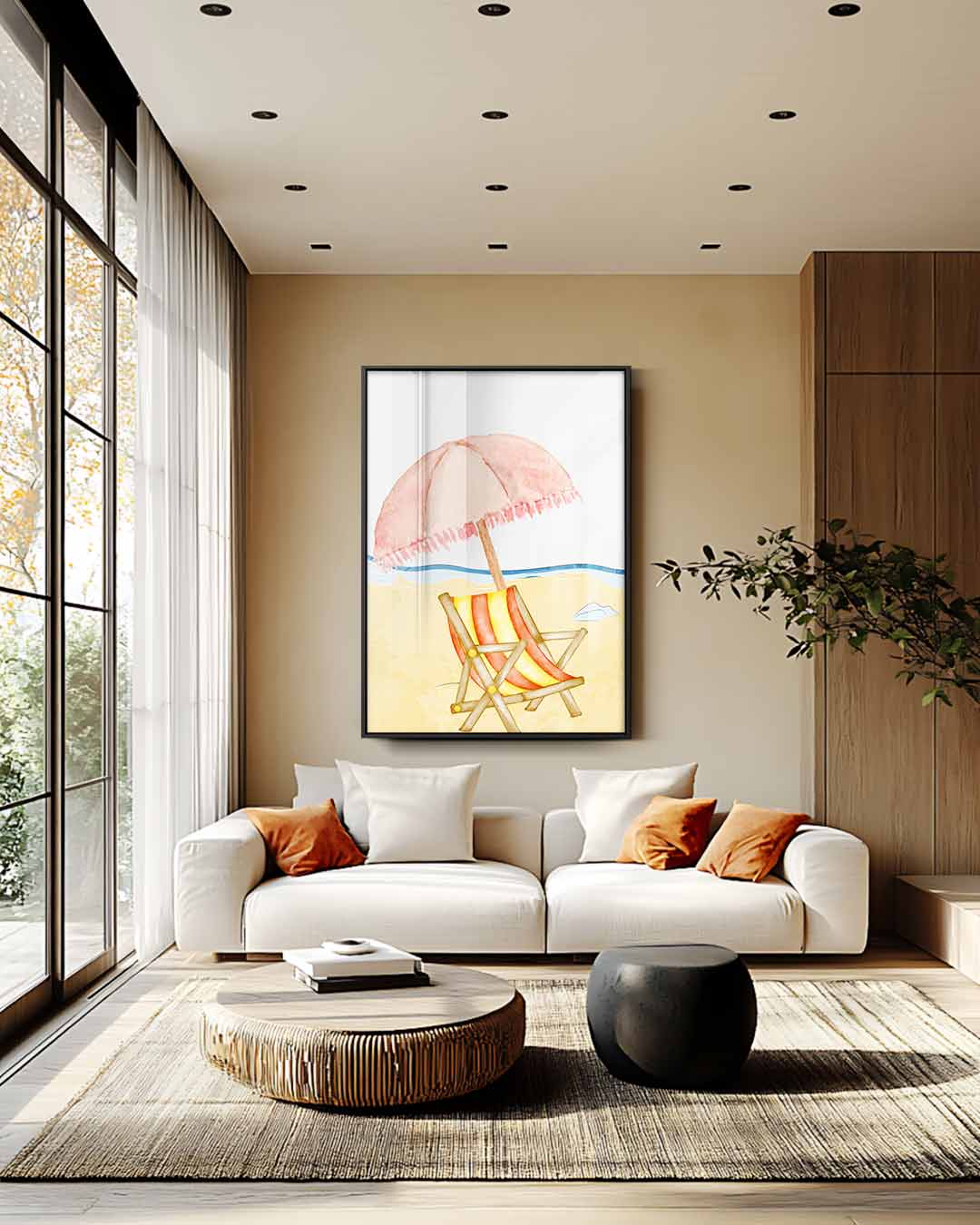 Zomerse Stranddag Kunstwerk-canvas-dibond-plexiglas-wanddecoratie-WallArtistic