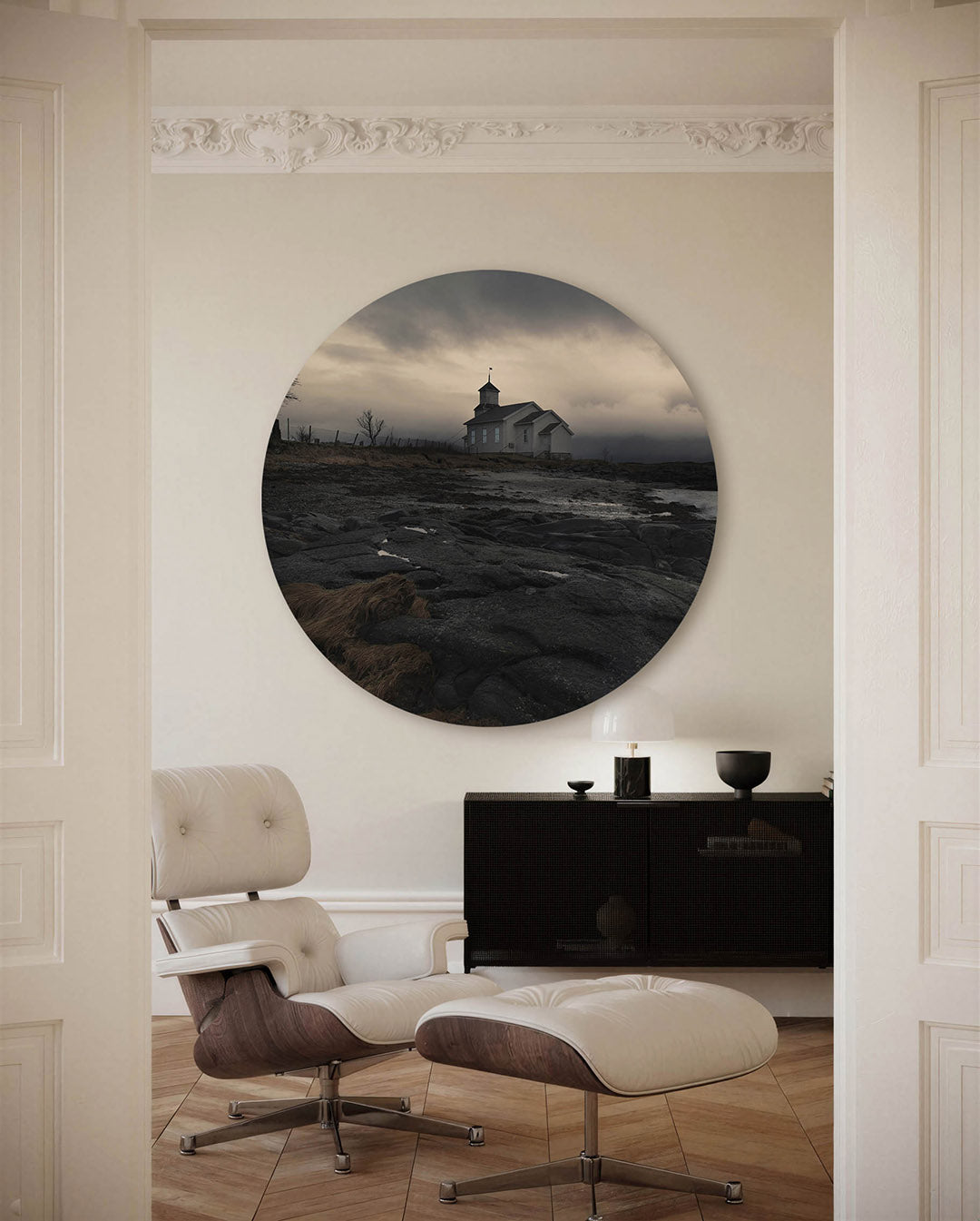 Landschap met gebouw Muurcirkel