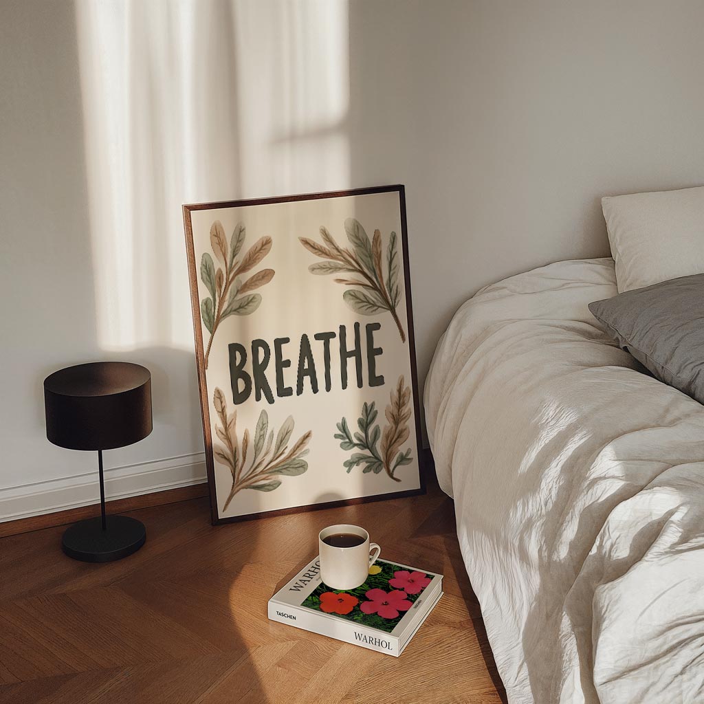 Kalmerende Botanische Adem Poster-WallArtistic
