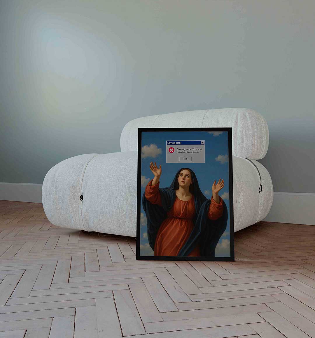 Vrouw met foutmelding Poster