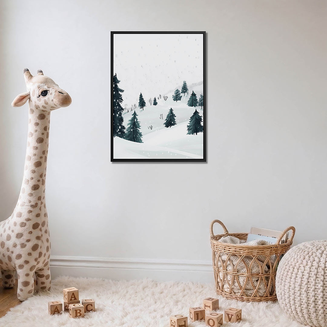 Winterse boslandschap Kunstwerk