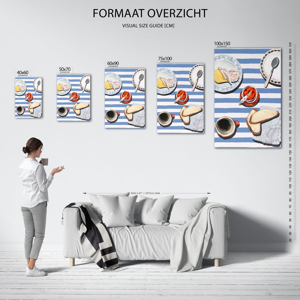 Ontbijt op tafel Kunstwerk