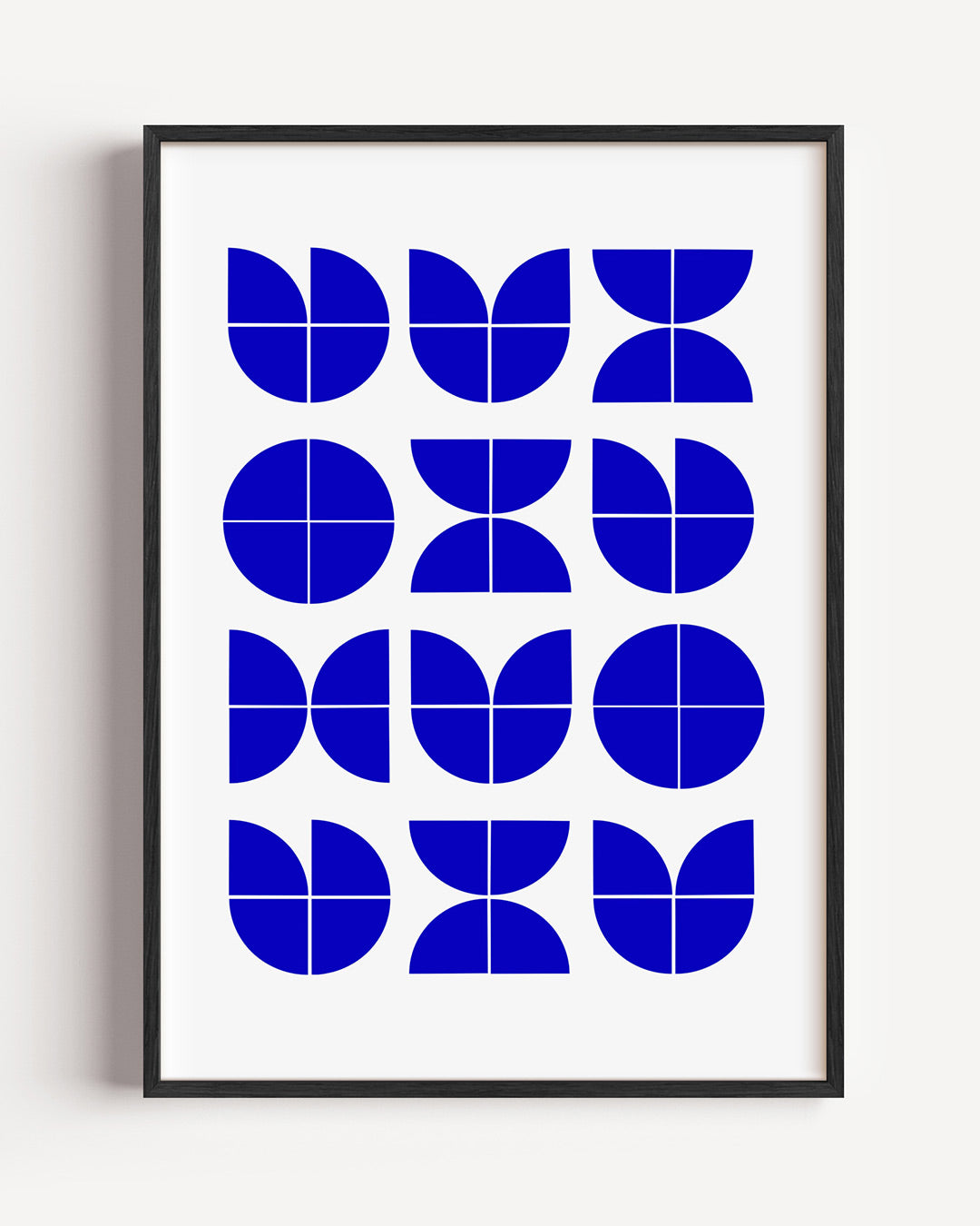 Vormritme blauw Poster