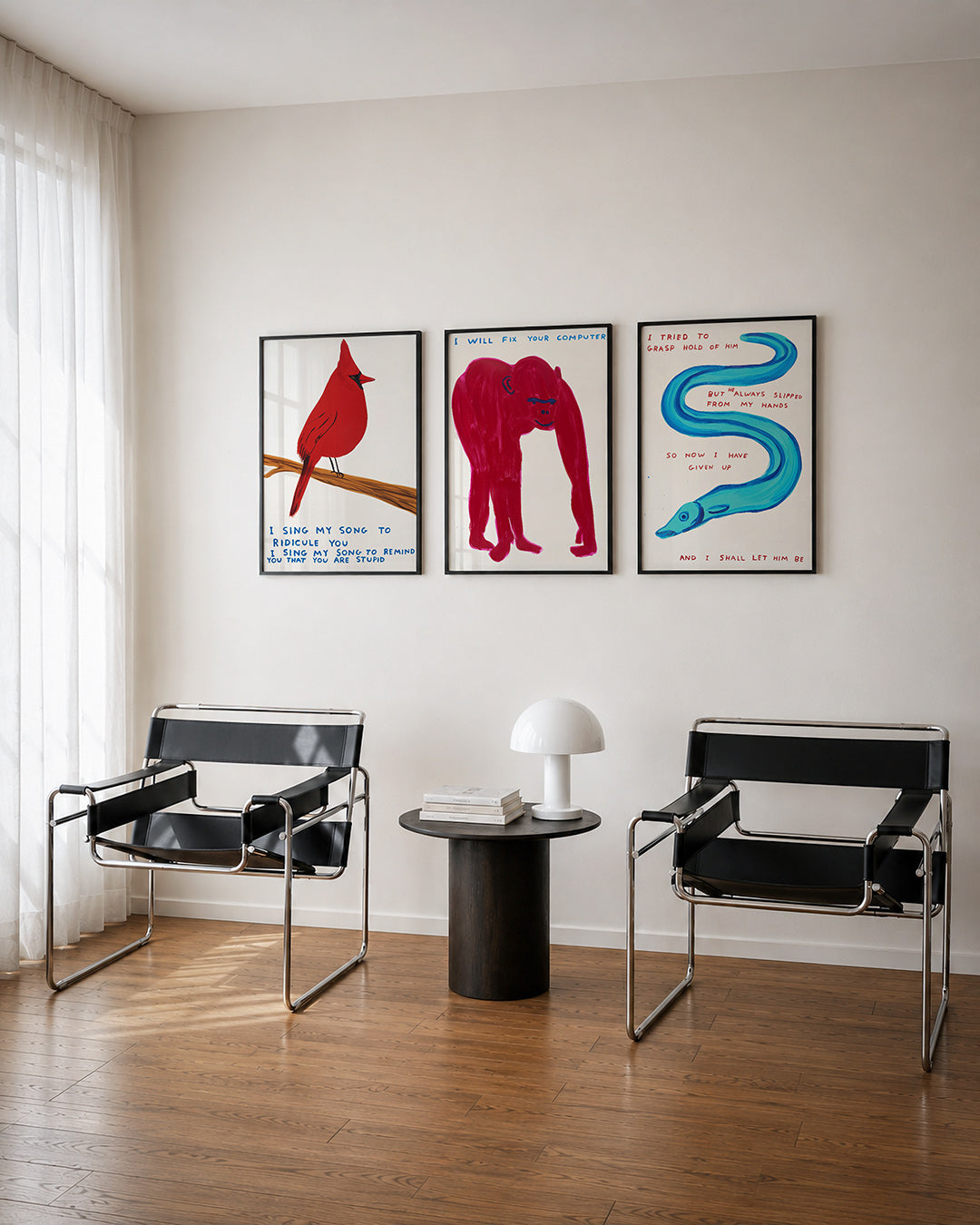Vogel en tekst Posterset