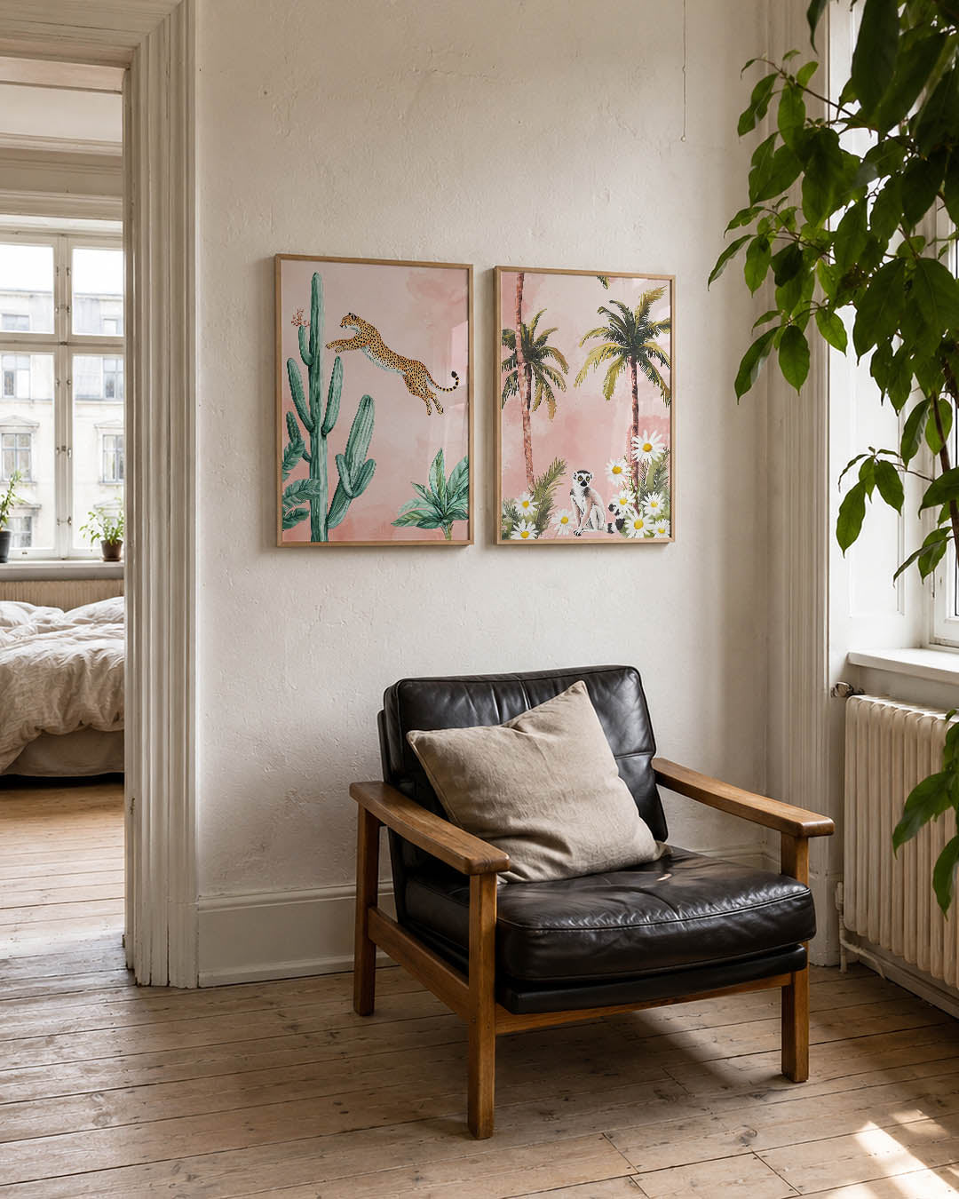 Sprong en cactus Posterset