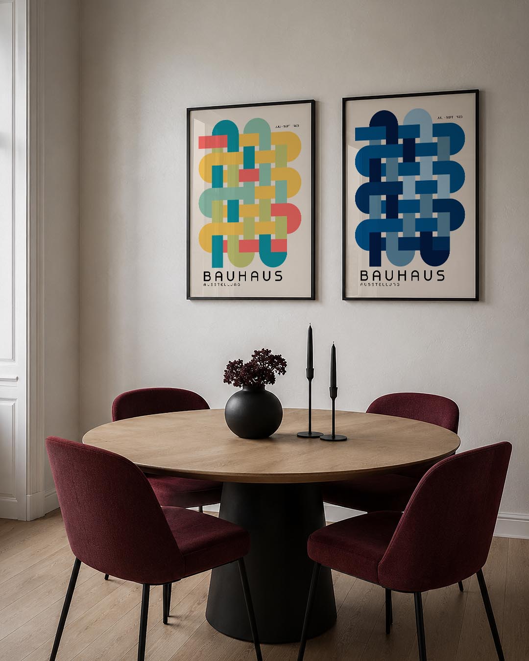 Vlechtwerk en kleur Posterset