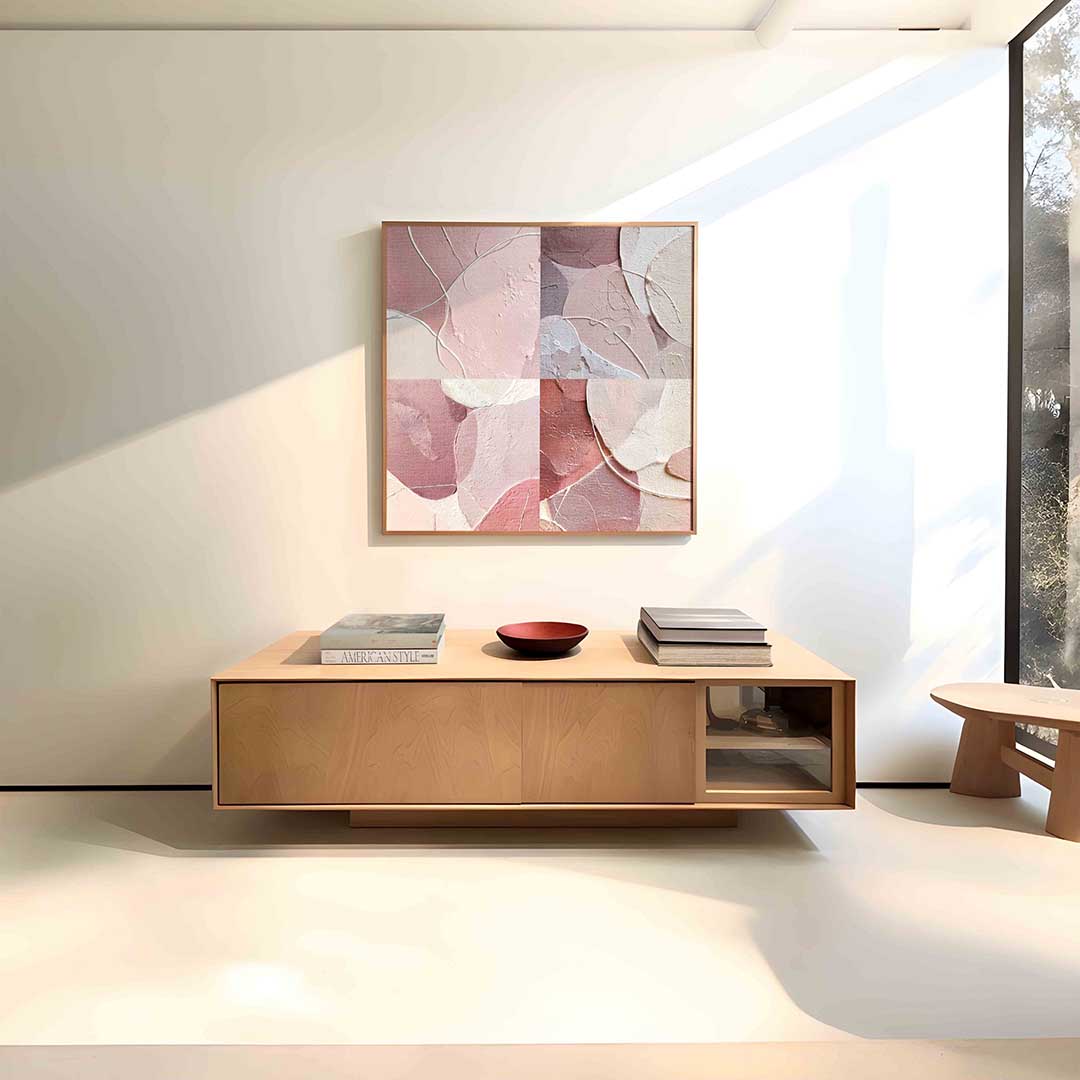 Abstracte roze vormen Poster