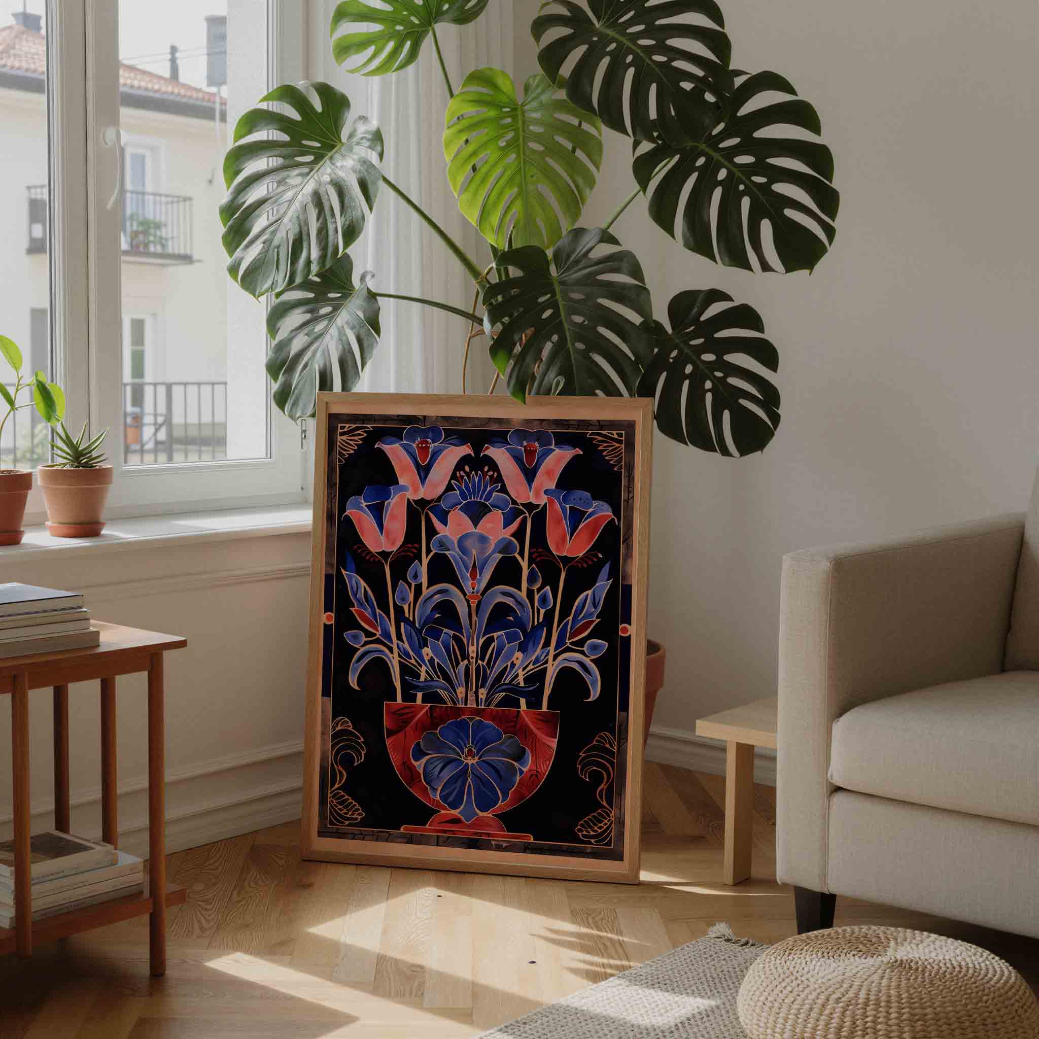 Bloemen in vaas Poster