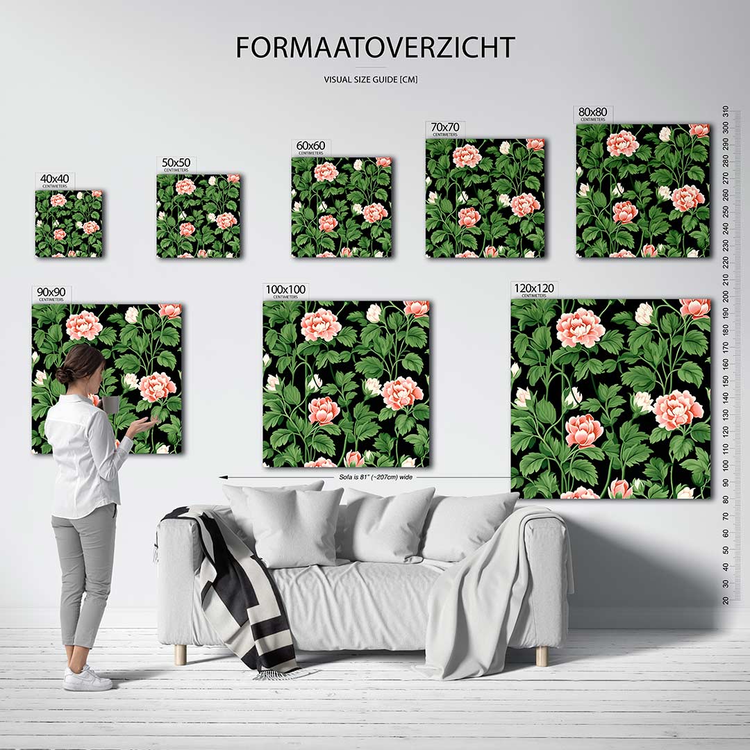 Bloemrijke patronen Kunstwerk