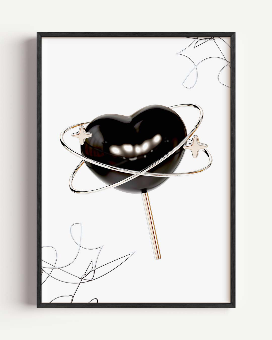 Ruimtelijk Hart Poster-WallArtistic