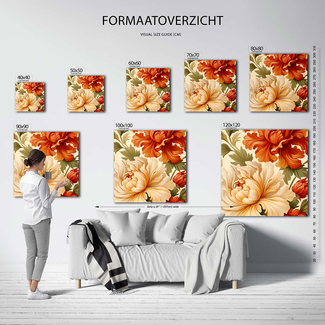 Bloemrijke compositie Kunstwerk