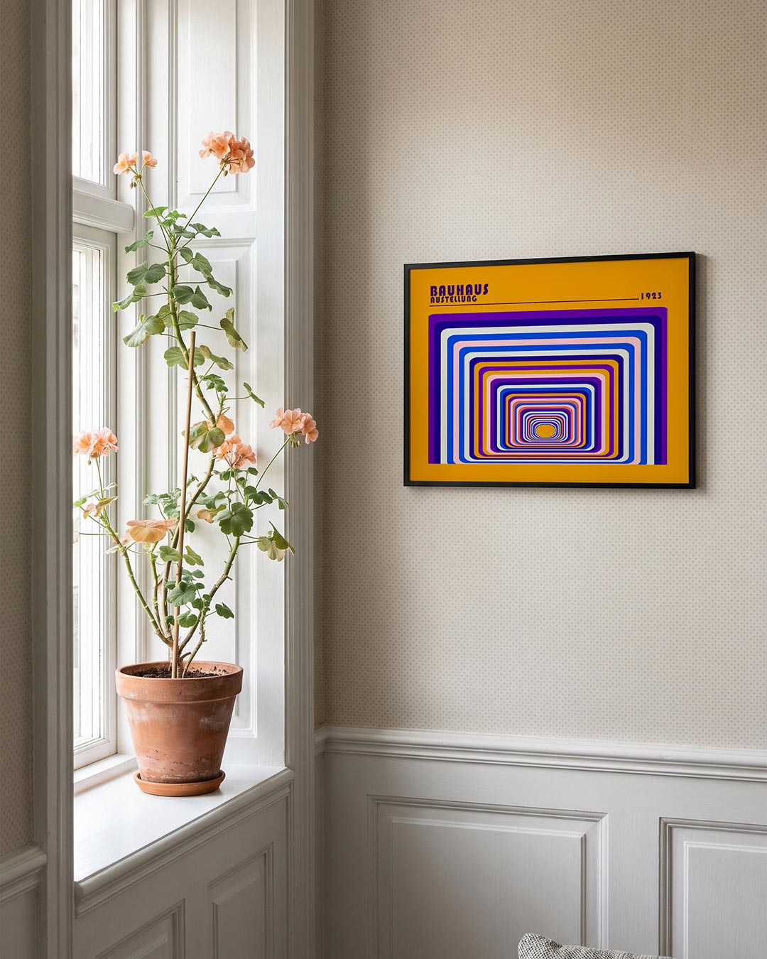 Kleurrijke lijnenspiralen Poster