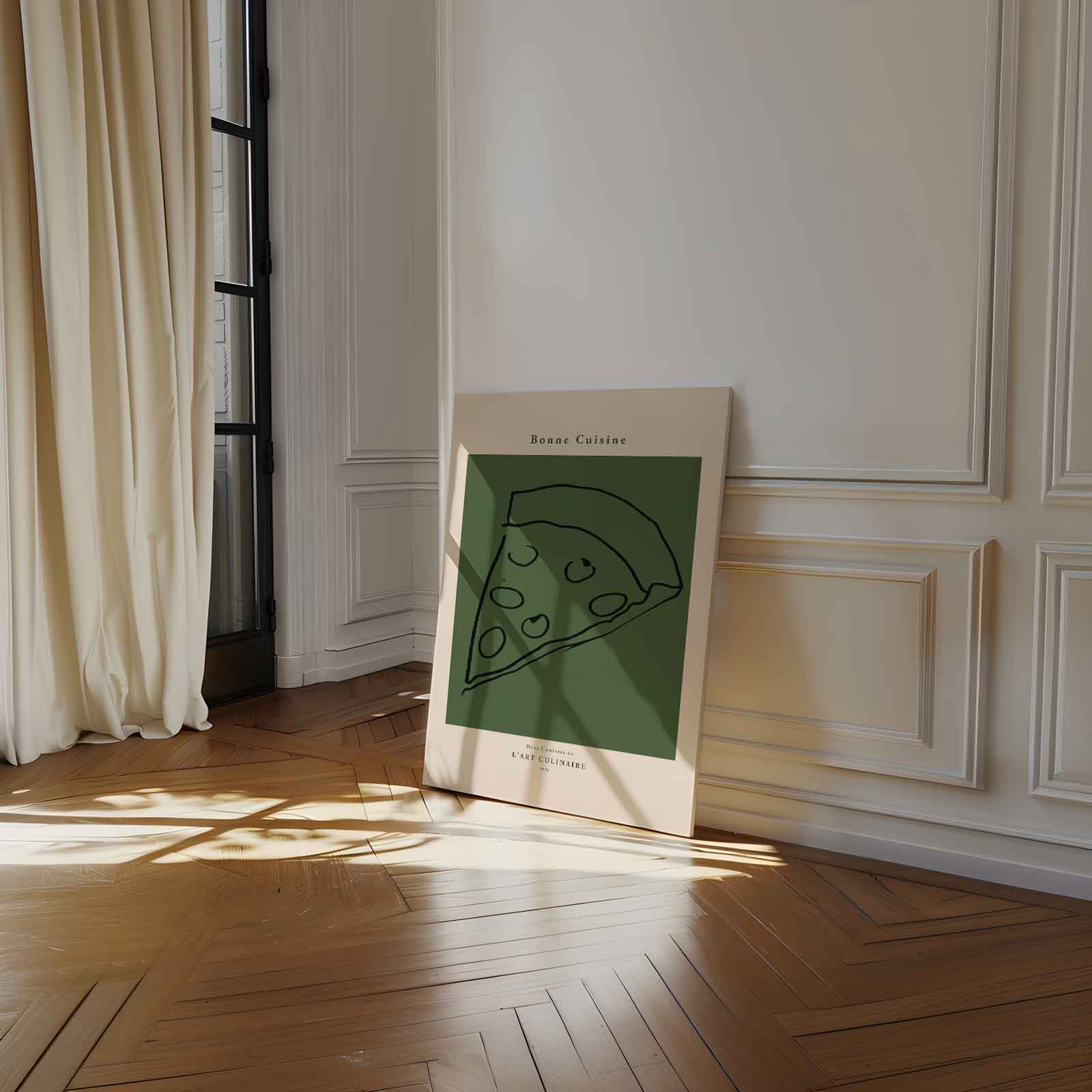 Simpele Pizza Kunstwerk-canvas-dibond-plexiglas-wanddecoratie-WallArtistic
