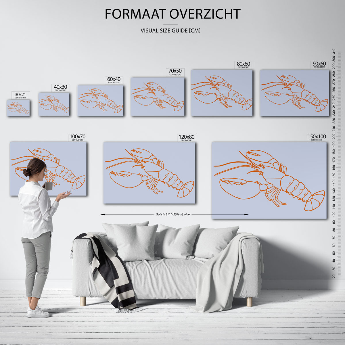 Oranje kreeft Poster