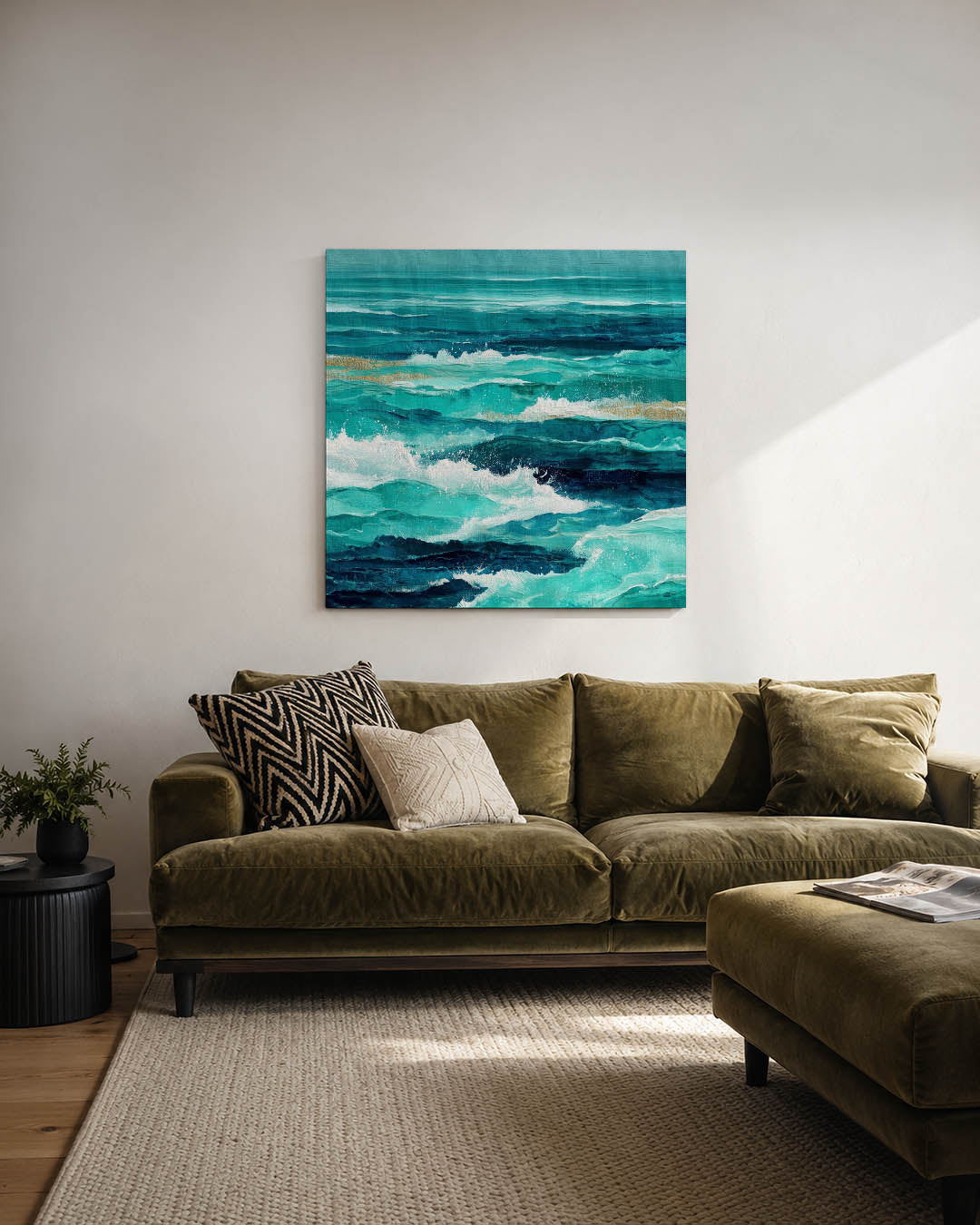 Dynamische zee Kunstwerk