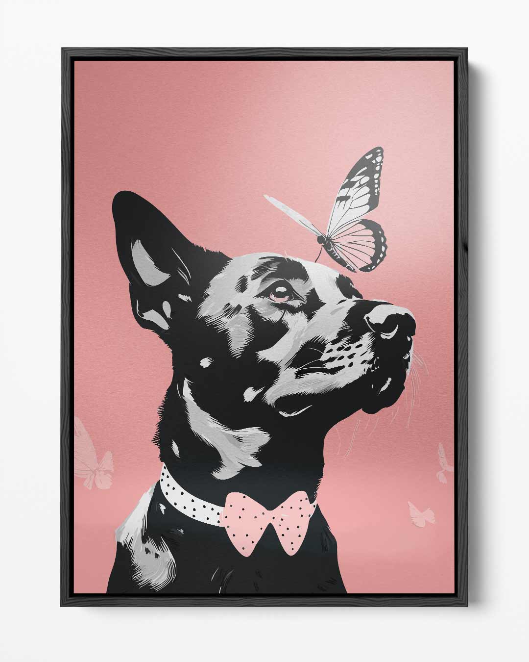 Dreamy Dog and Butterfly Artwork
