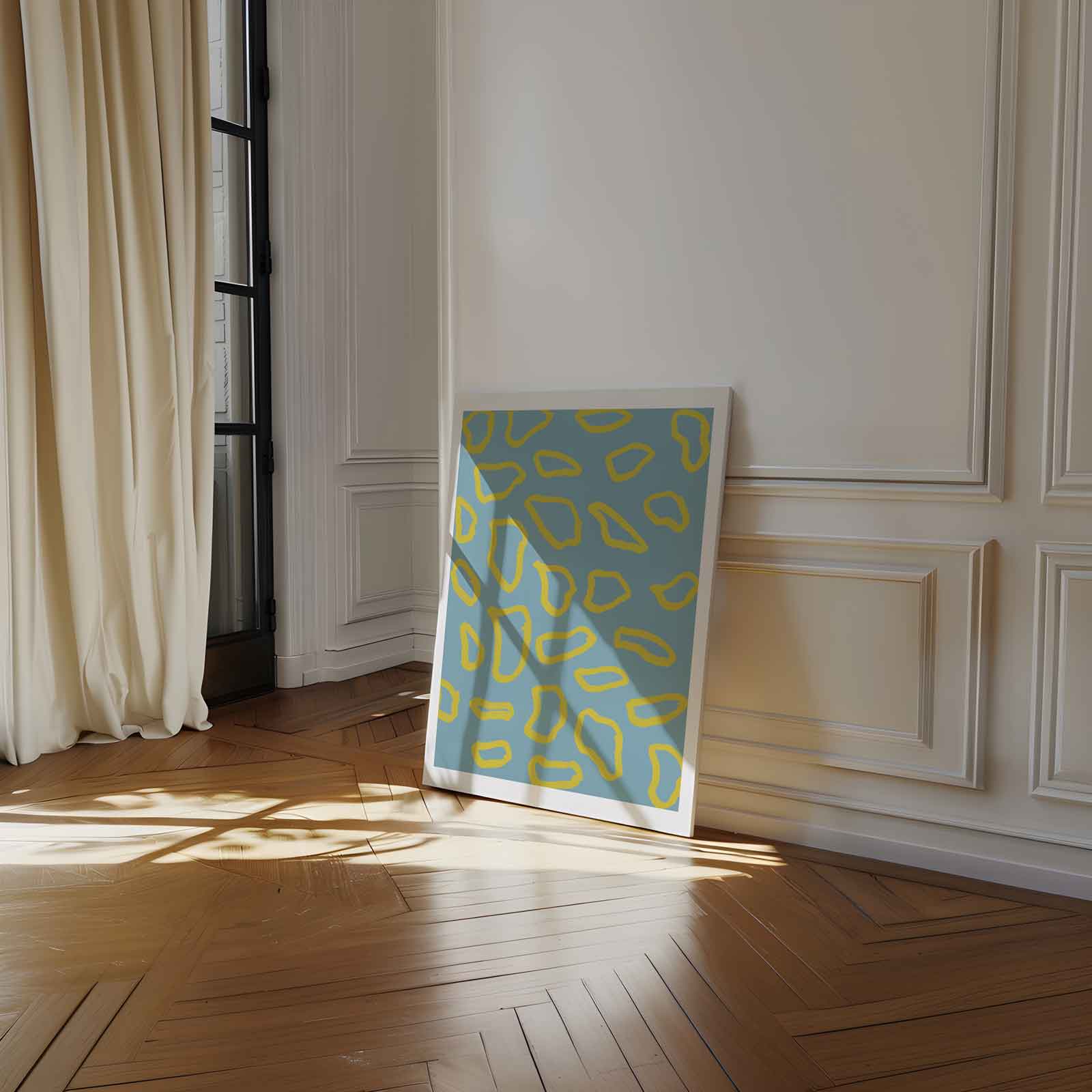 Speelse Geometrie Canvas Kunstwerk-canvas-dibond-plexiglas-wanddecoratie-WallArtistic