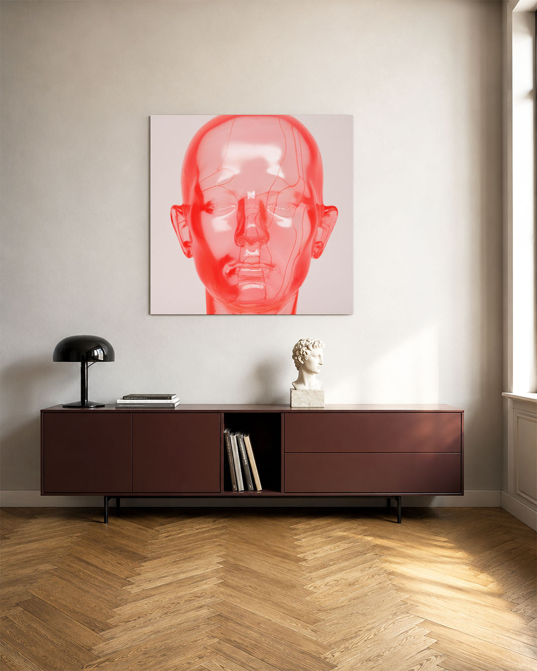 Transparante hoofdvorm Kunstwerk