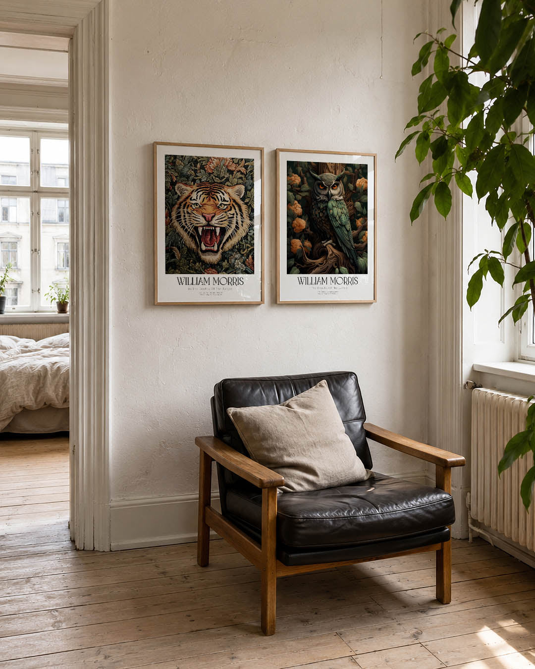 Tijger en bladeren Posterset