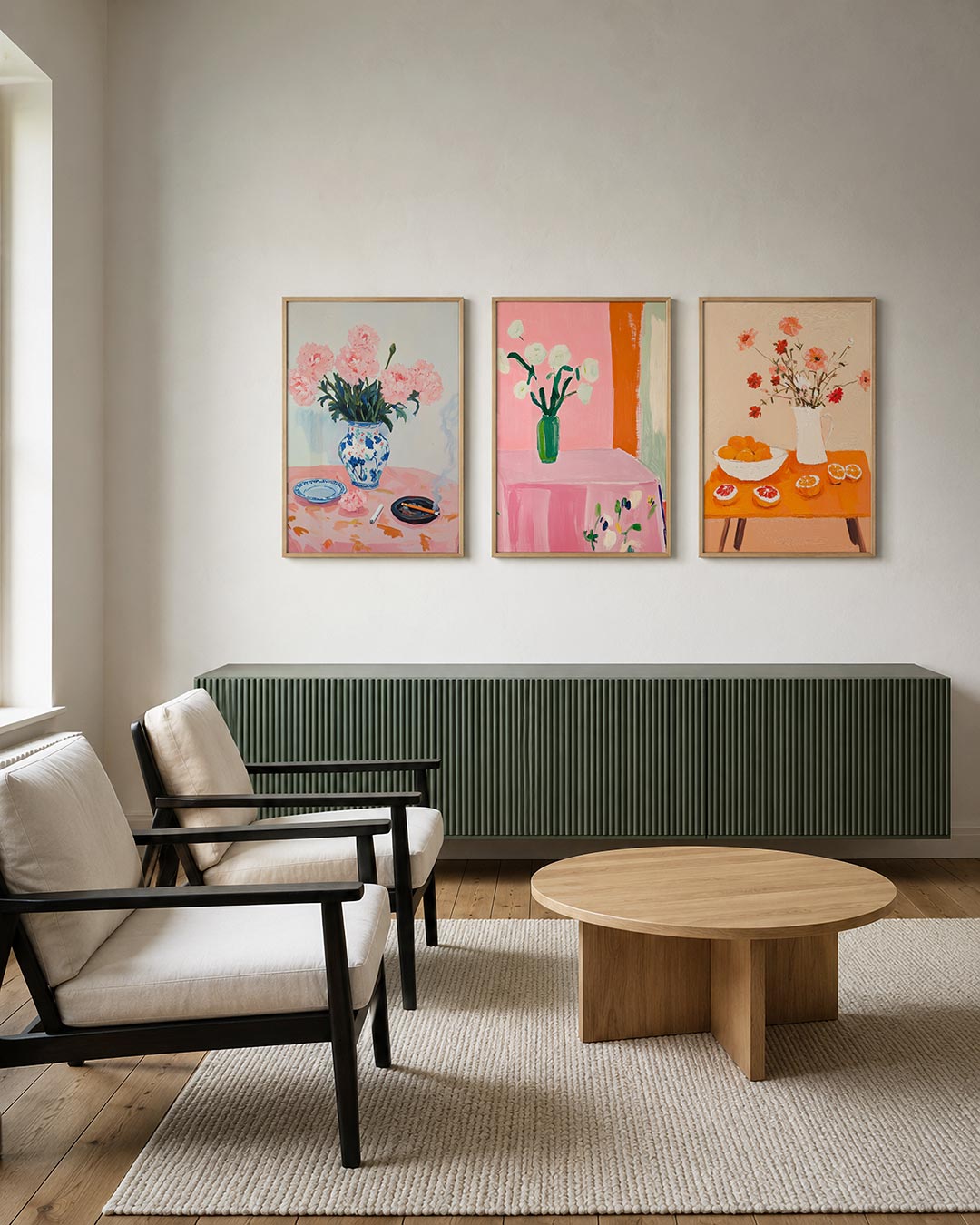 Bloemen en rook Posterset
