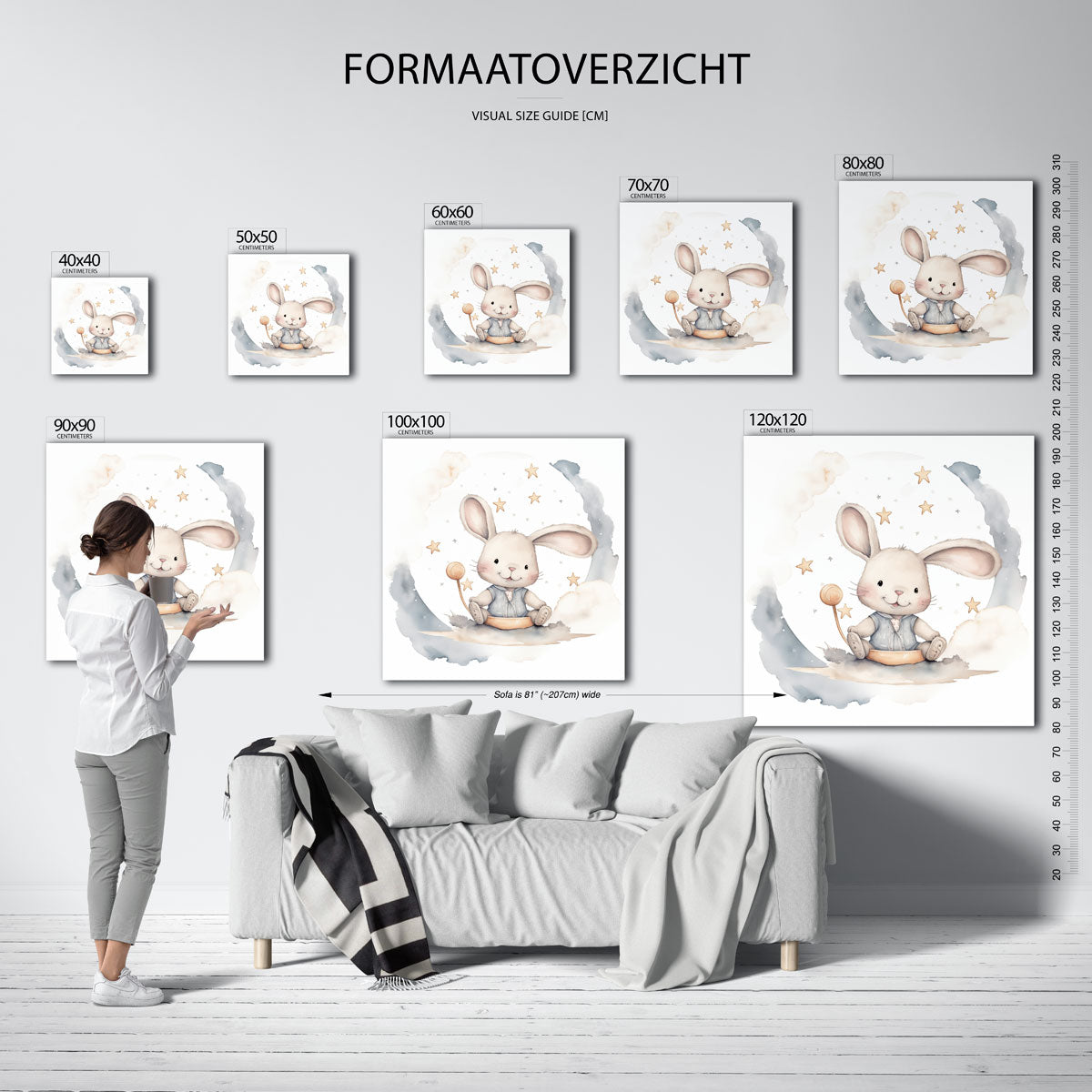 Konijn met sterren Poster