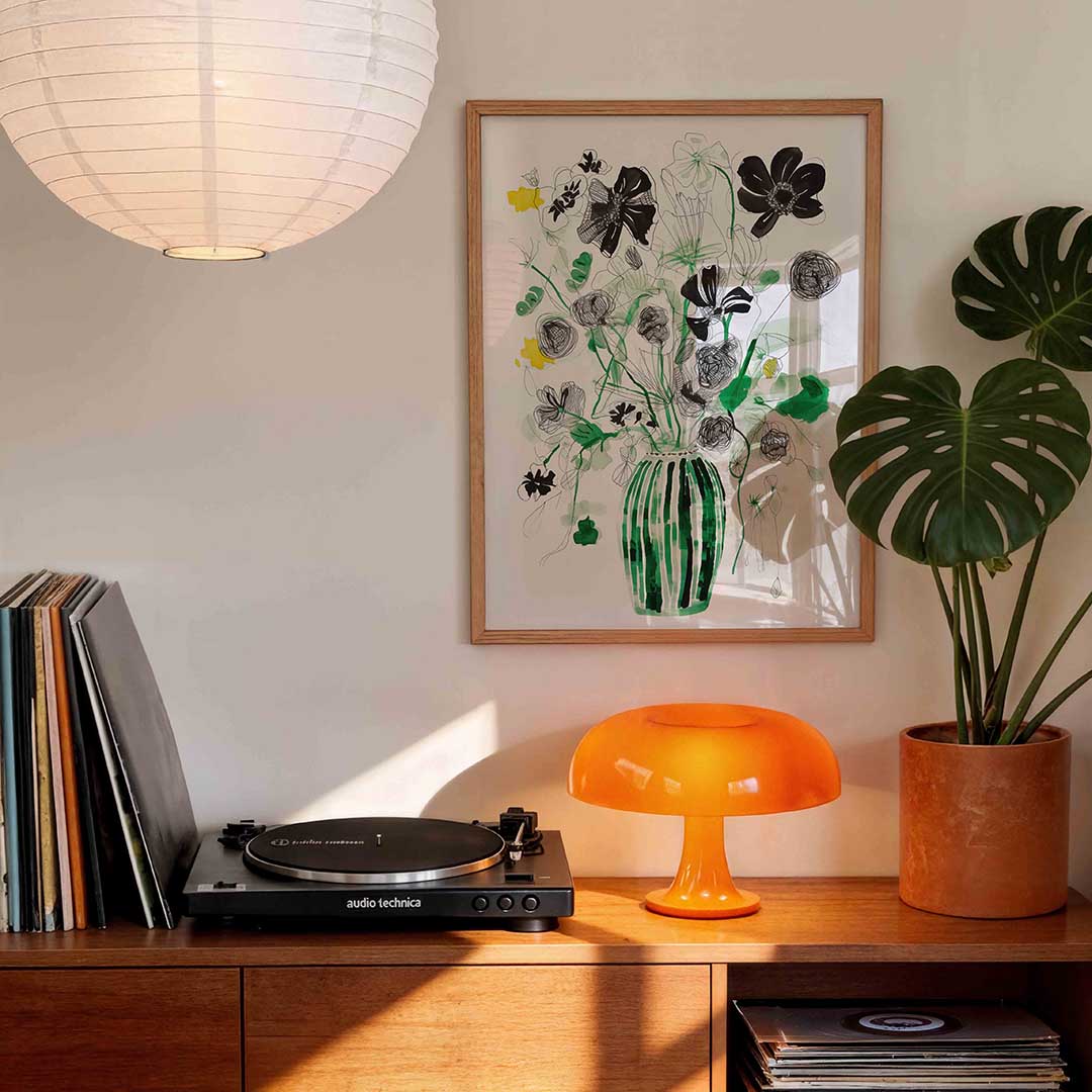 Bloemen in vaas Poster