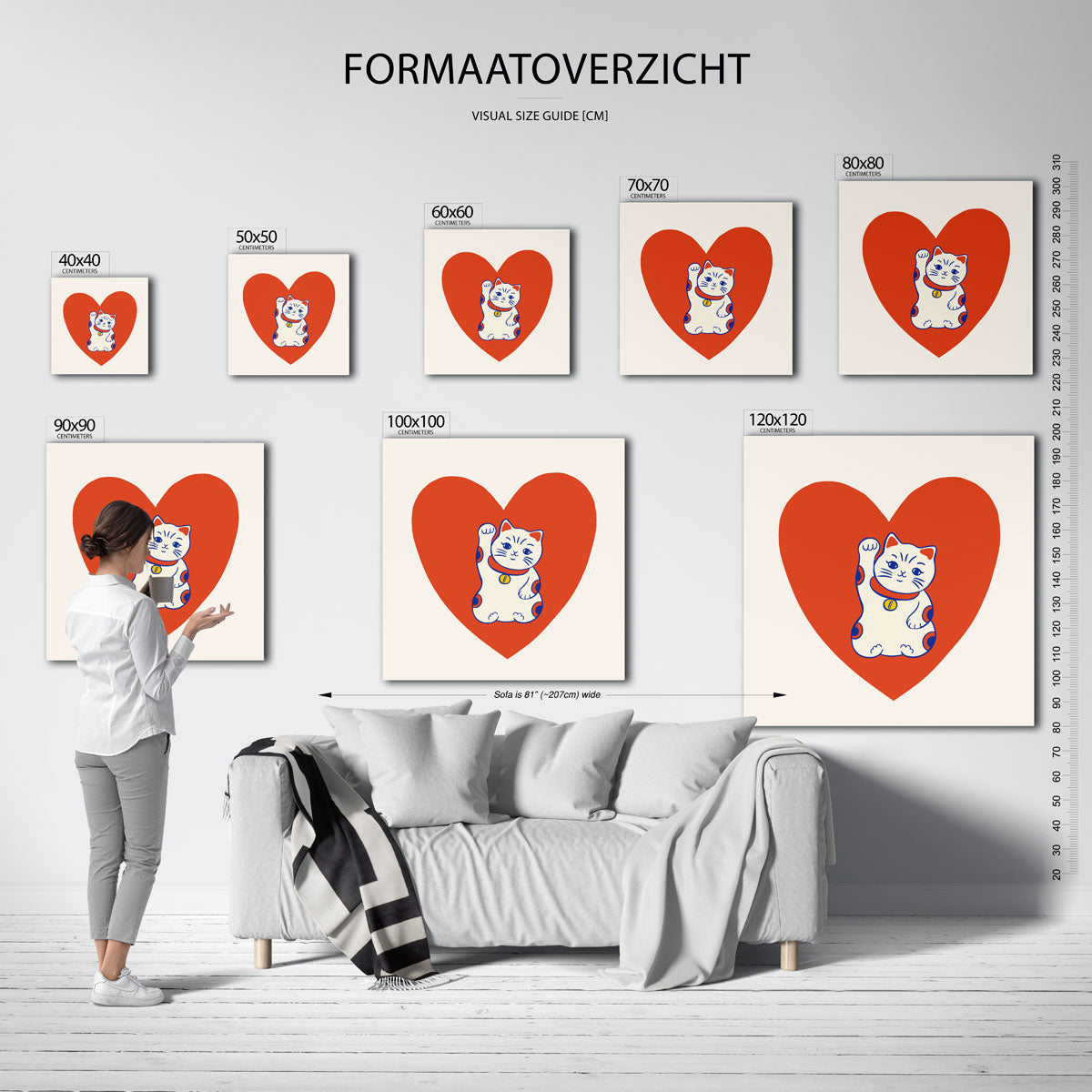 Kat met hart Poster