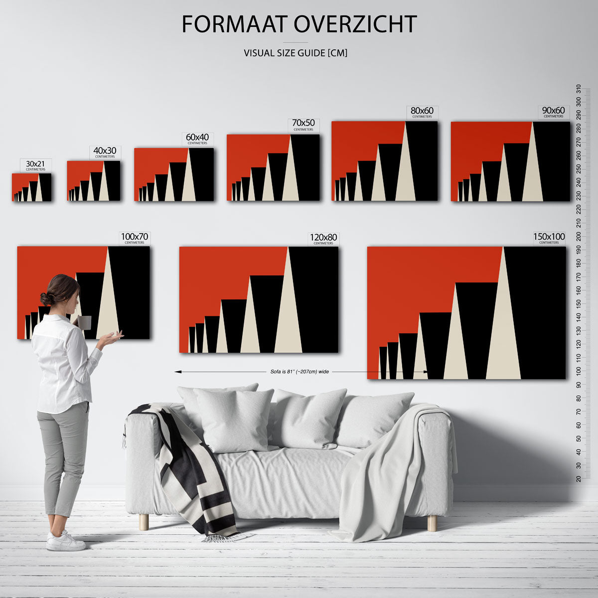 Vormritme en kleur Poster