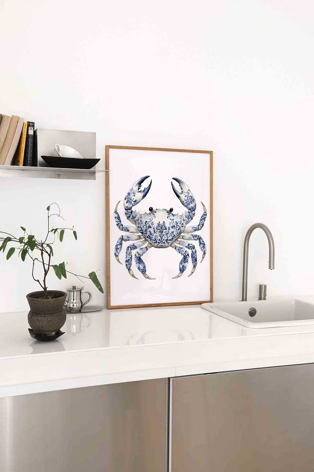 Blauwe krab Poster