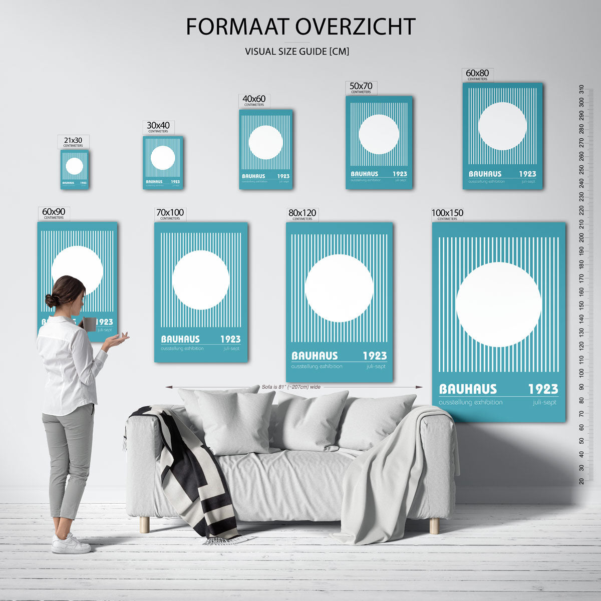 Cirkel en lijnen Poster
