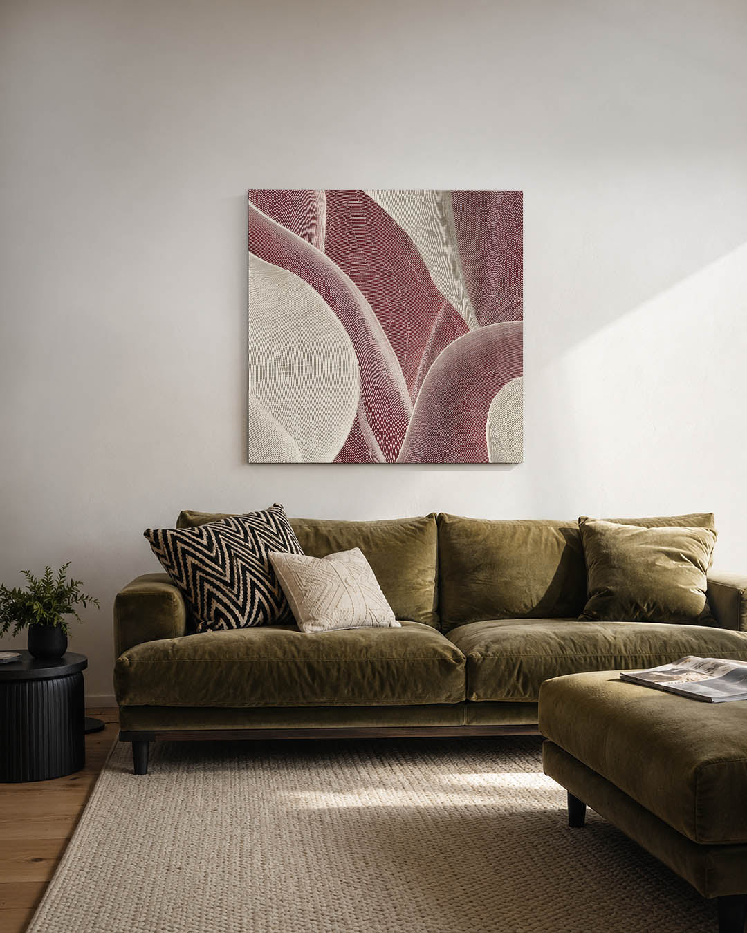 Golvende lijnen compositie Kunstwerk