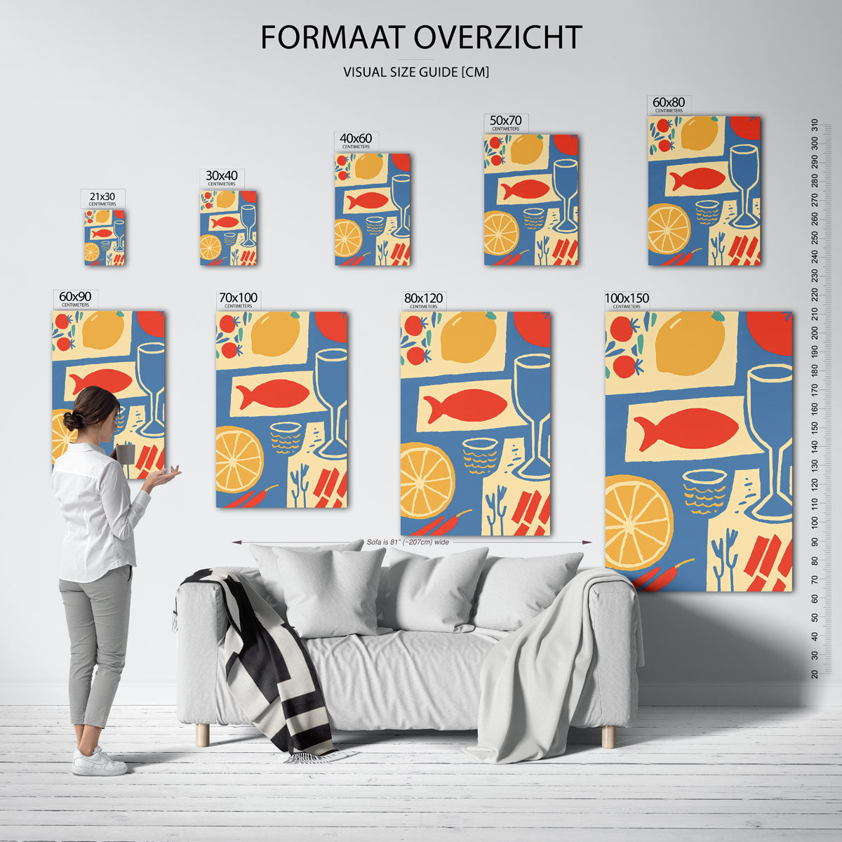 Fruit en vis Poster