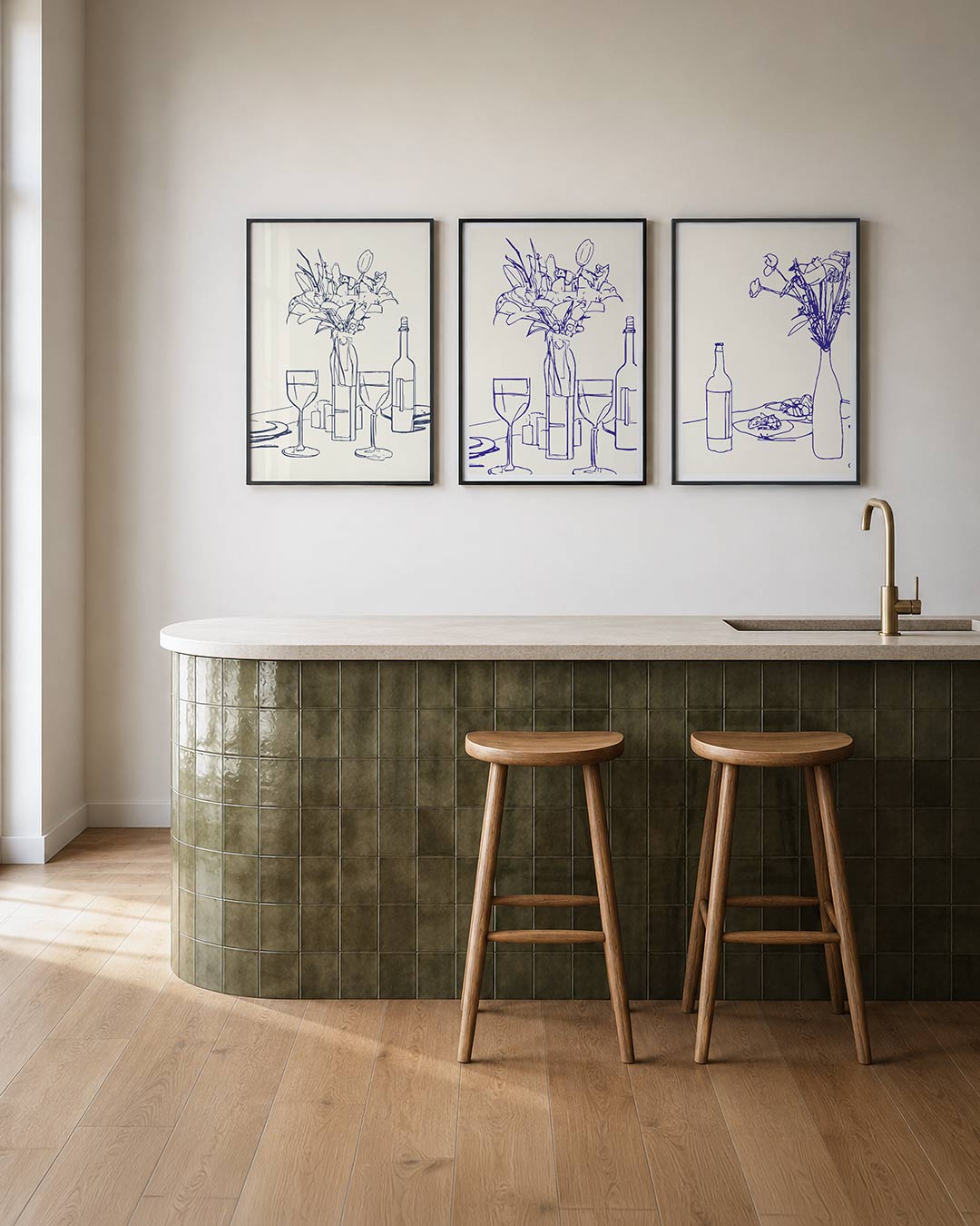 Lijnenspel en vormen Posterset