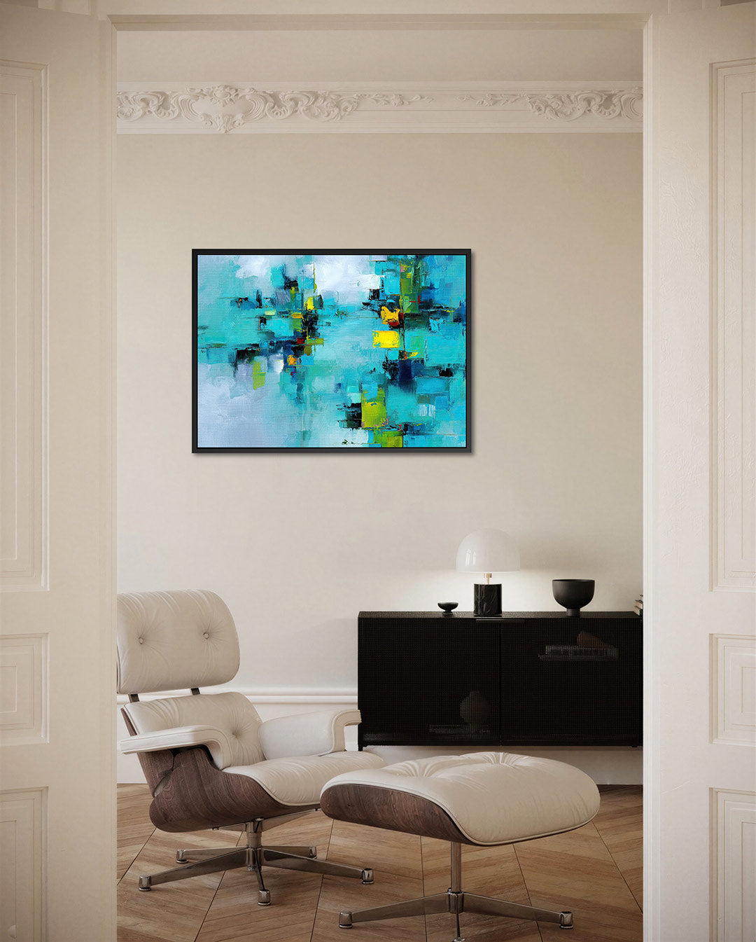 Kleurrijke geometrie Kunstwerk