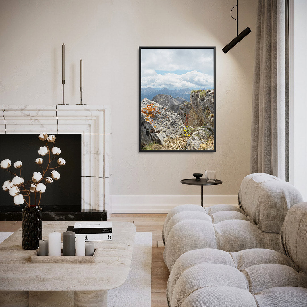 Berglandschap met rotsen Kunstwerk