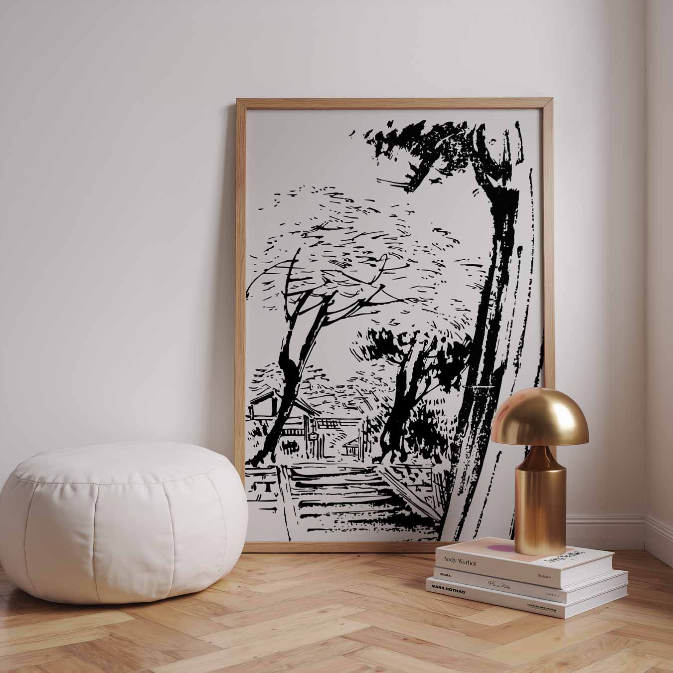 Rustiek Boslandschap Poster-WallArtistic