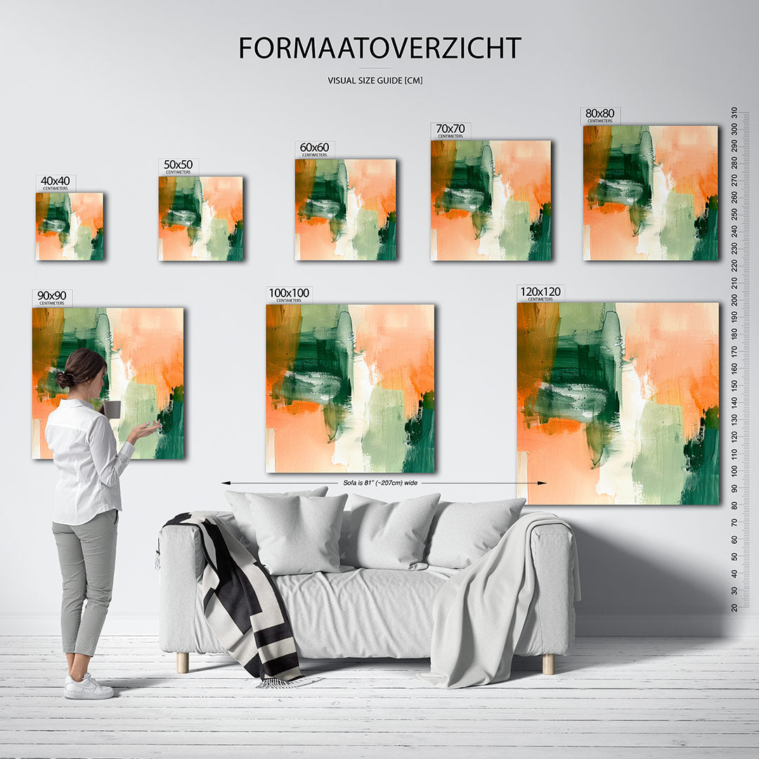 Kleurrijke borstelstreken Kunstwerk