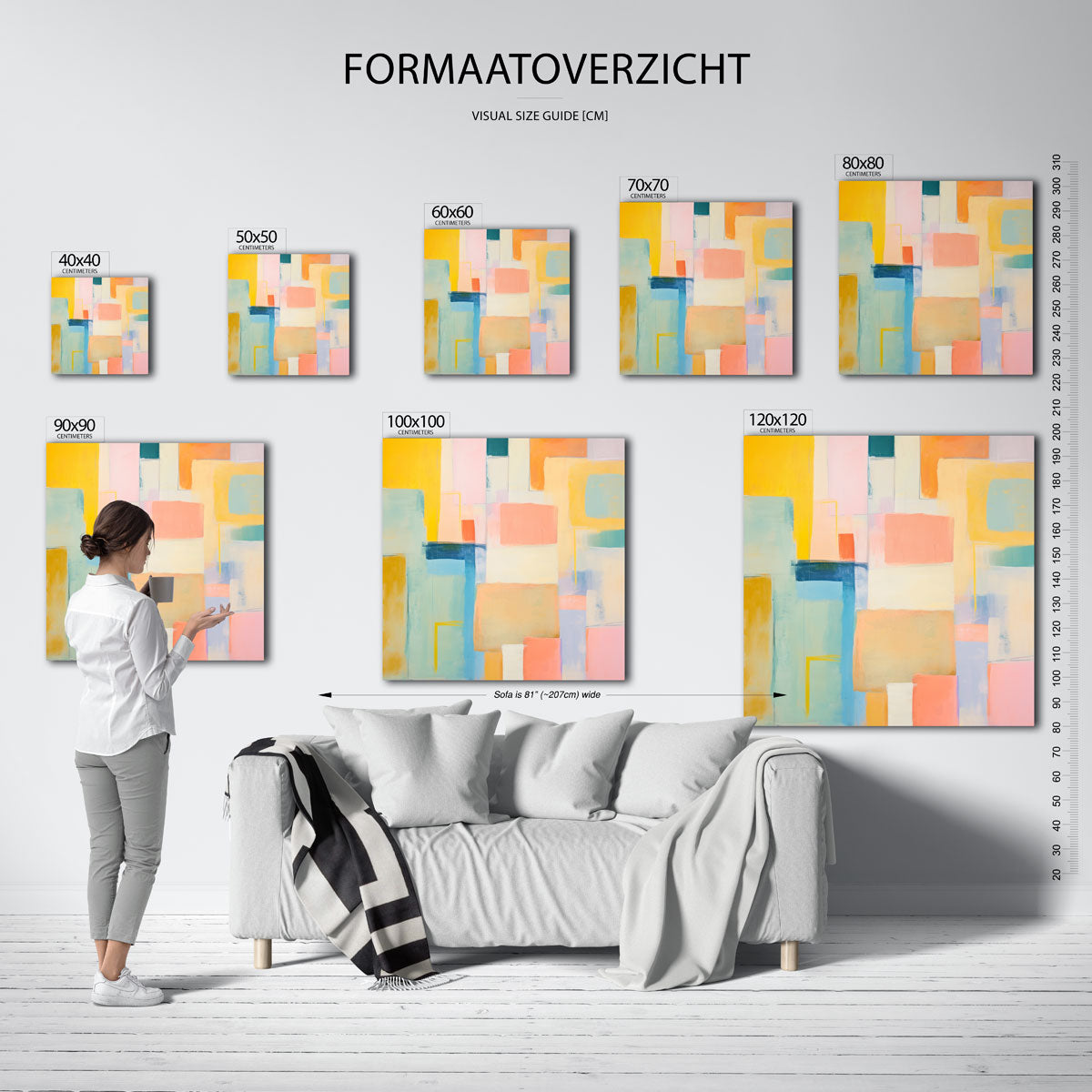 Abstracte rechthoeken Poster