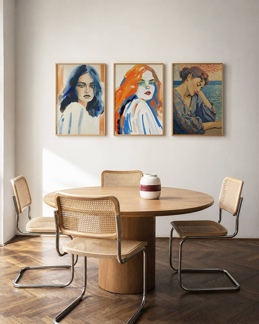 Portret met kleurvlakken Posterset
