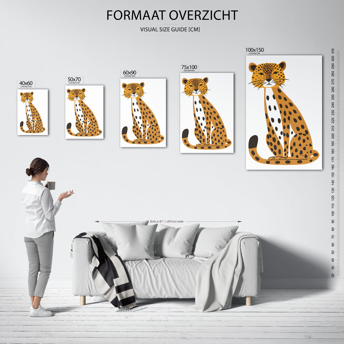 Luipaard illustratie Kunstwerk