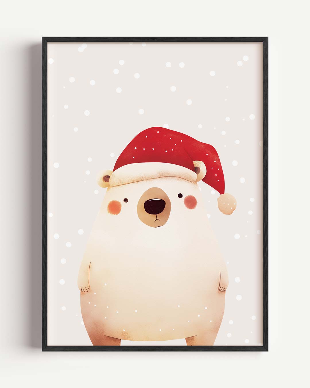 Schattige Kerstbeer Poster-WallArtistic