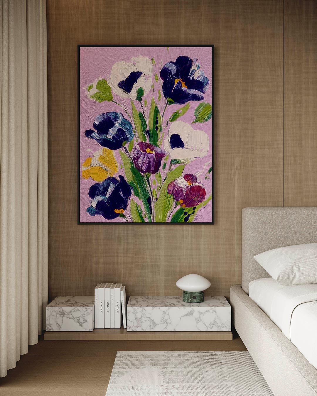 Bloemrijke kleurenexplosie Kunstwerk