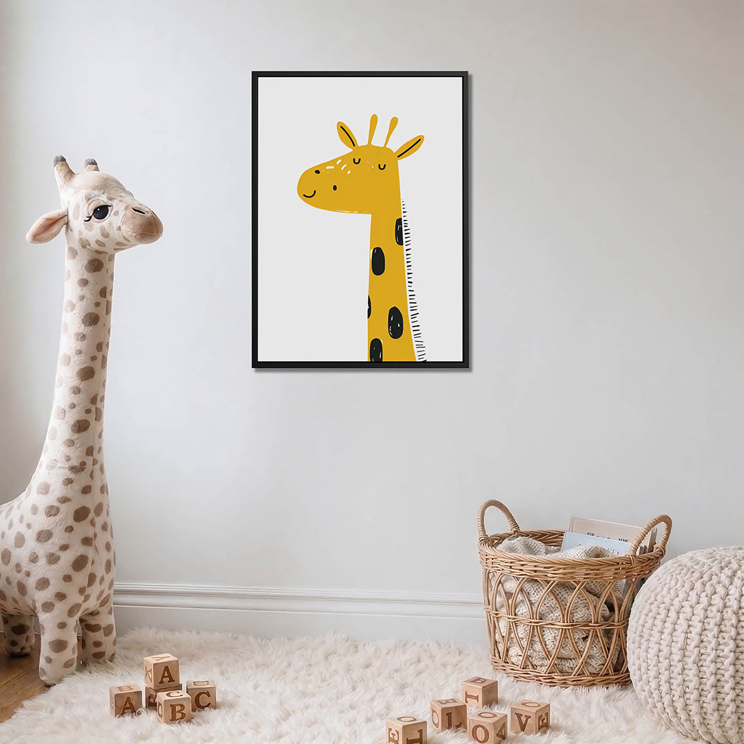 Vrolijke giraffe illustratie Kunstwerk