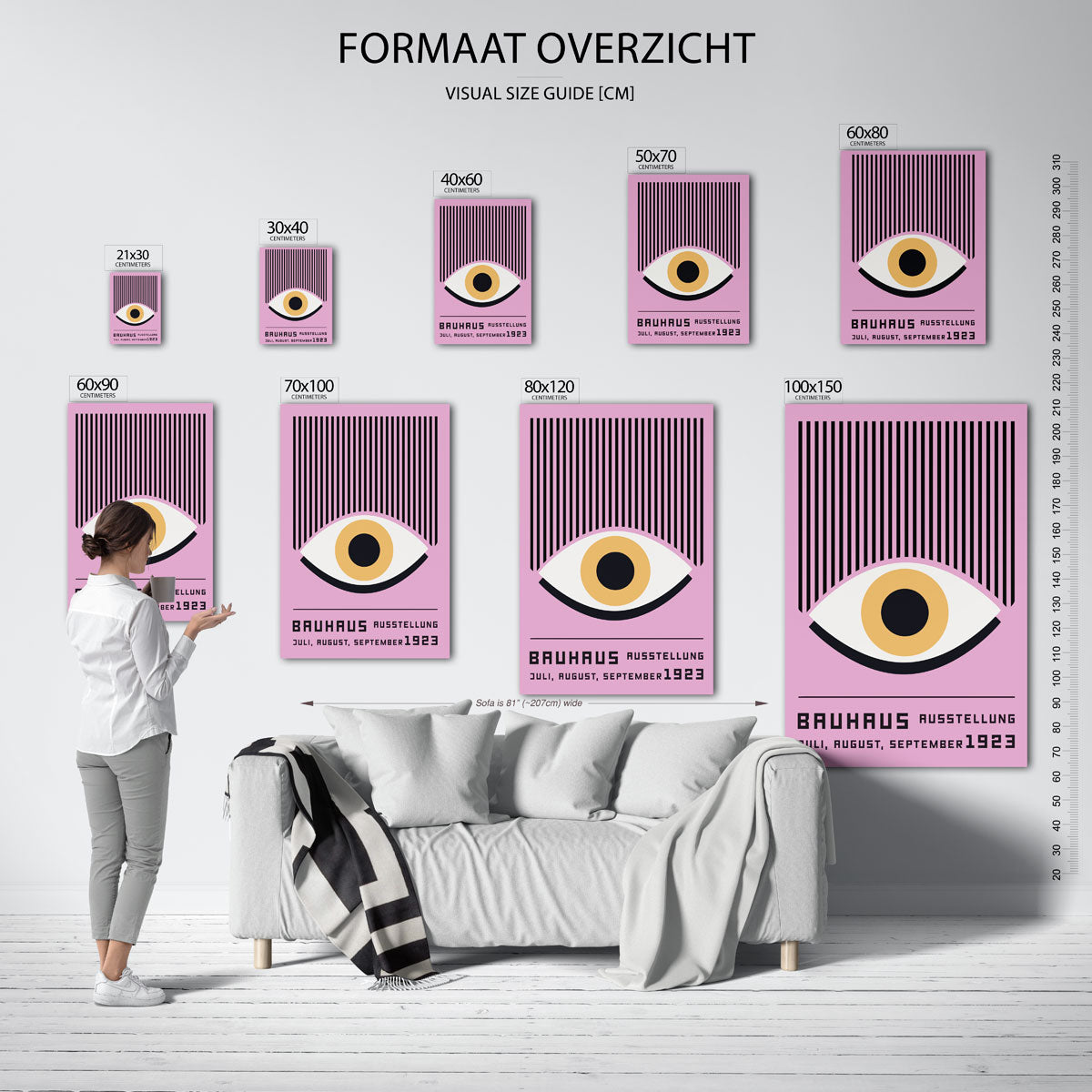 Lijnen en oog Poster