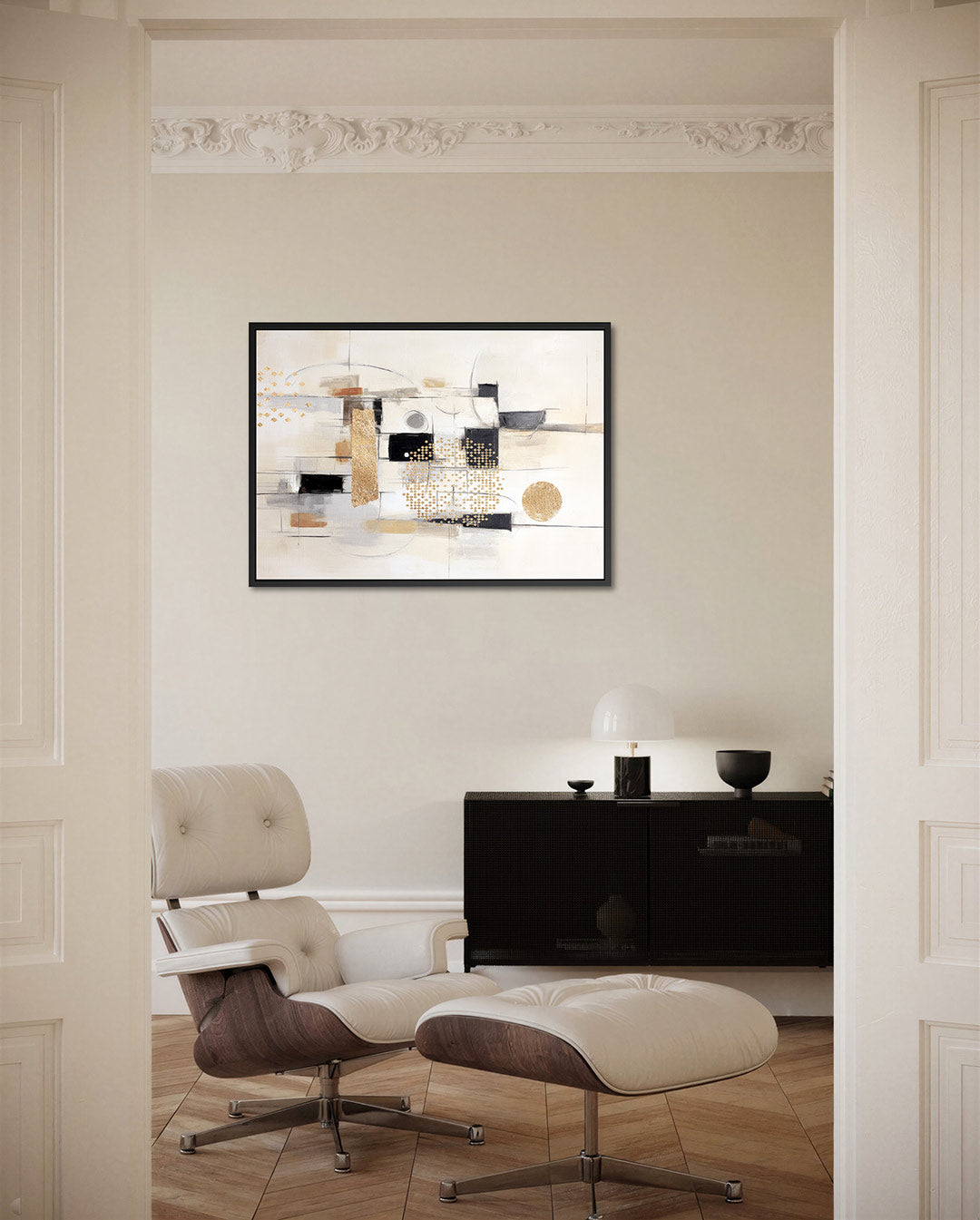 Geometrische vormen compositie Kunstwerk