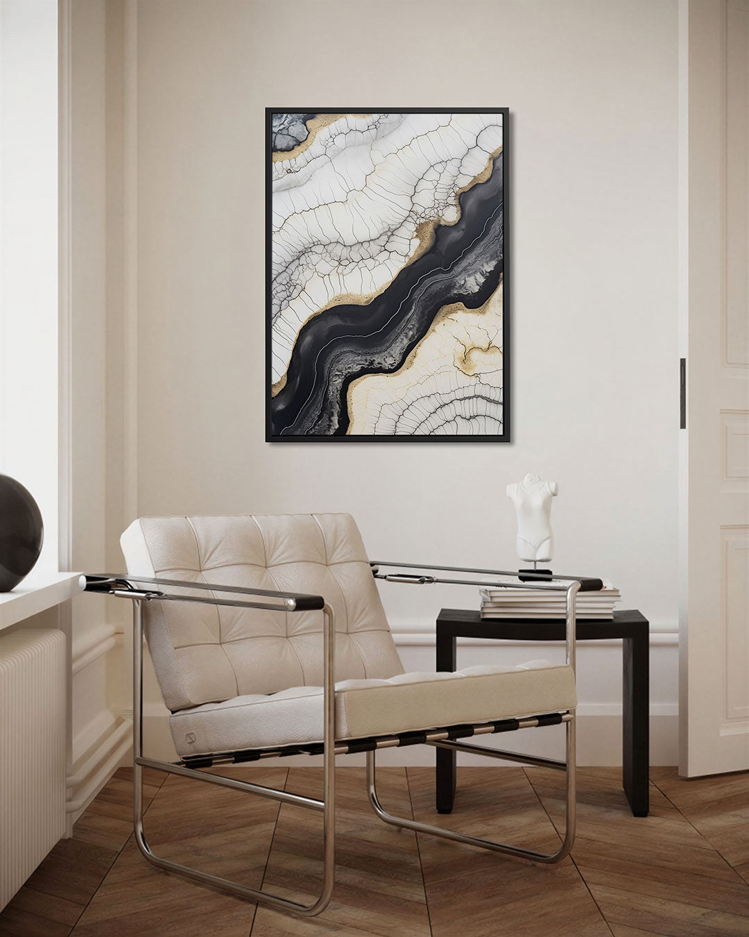 Organische lijnen compositie Kunstwerk