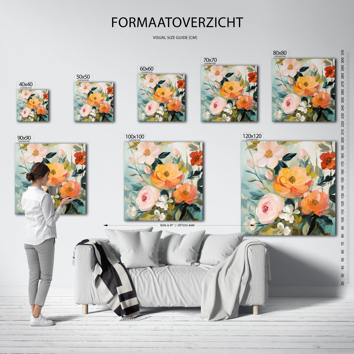 Bloemen in zachte tinten Poster