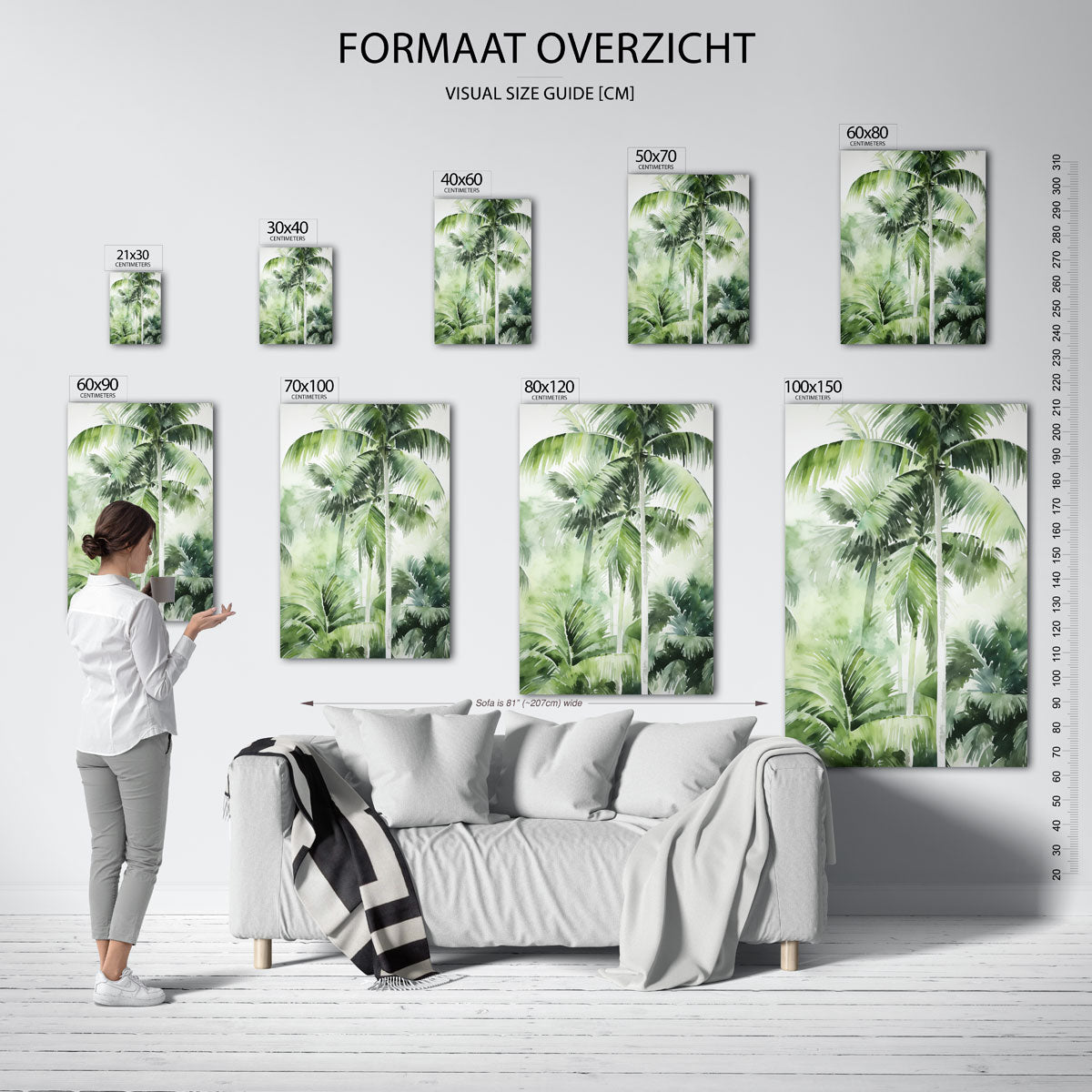 Tropische palmbomen Poster